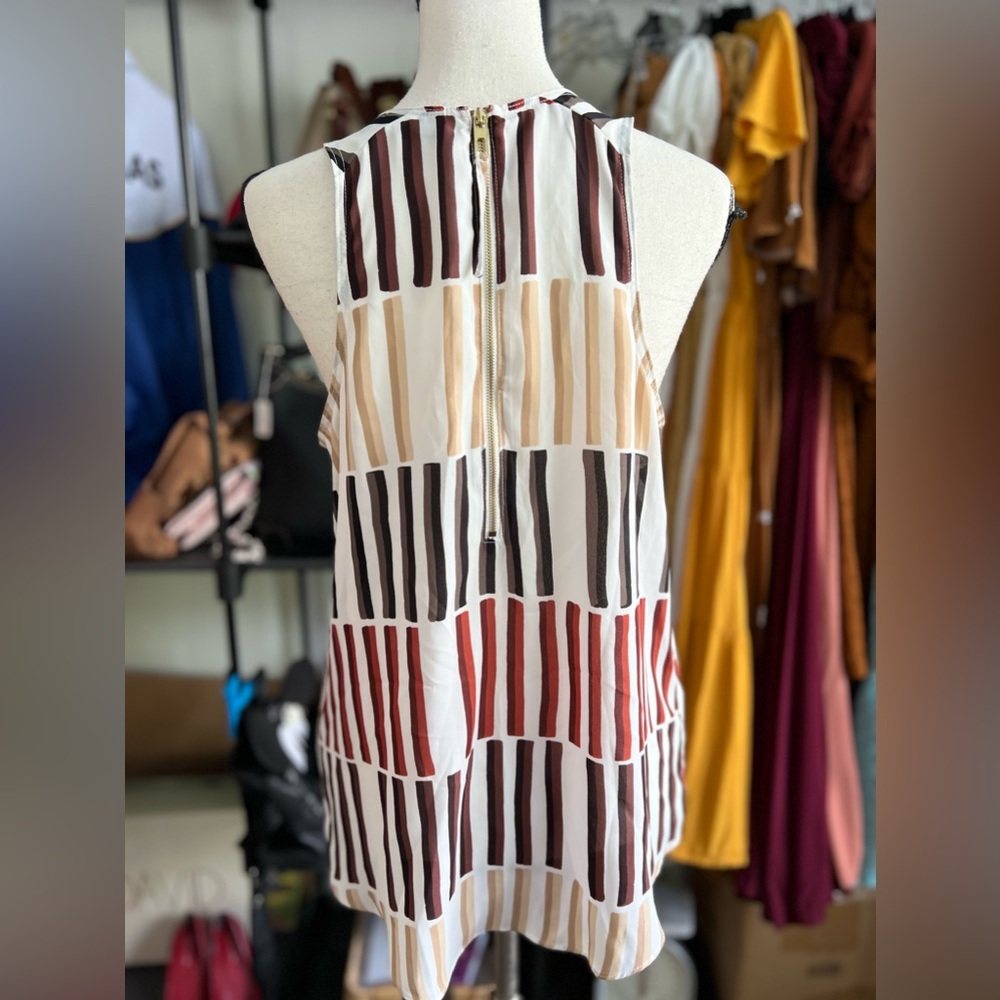 Apt.9 Multi Color Satin Blouse Size M - image 4